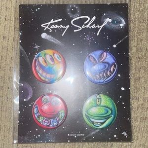 Kenny Scharf buttons 4 pack